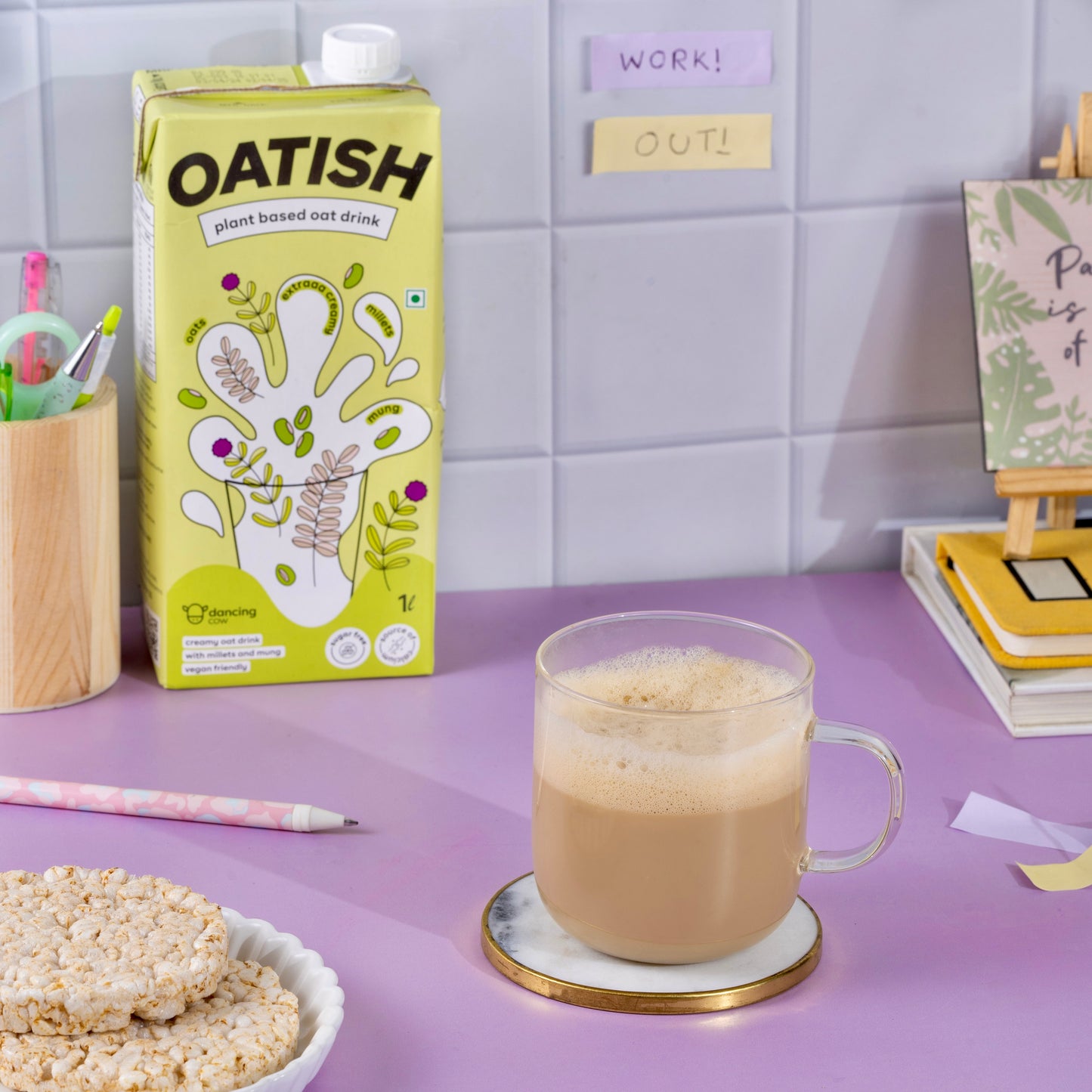 Dancing Cow Oatish Original Extra Creamy Oat Drink with Millets & Bean, 1lit