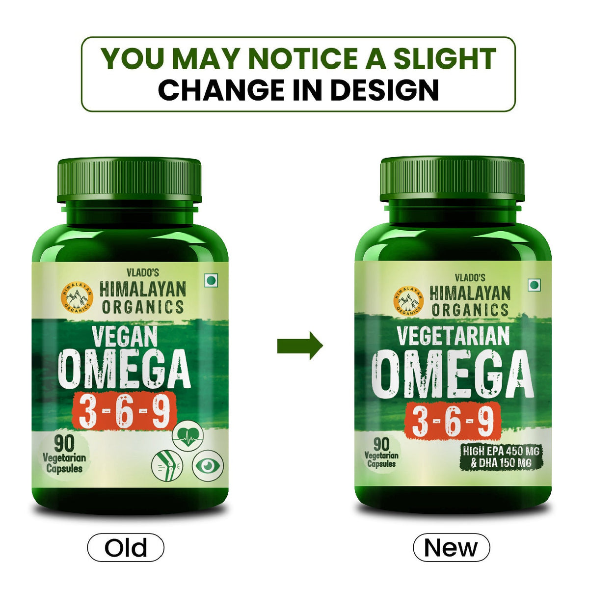 Vlado's Himalayan Organics Omega 3 6 9-2000mg/Serving I Vegetarian Omega 3 Men & Women- 90 Capsules