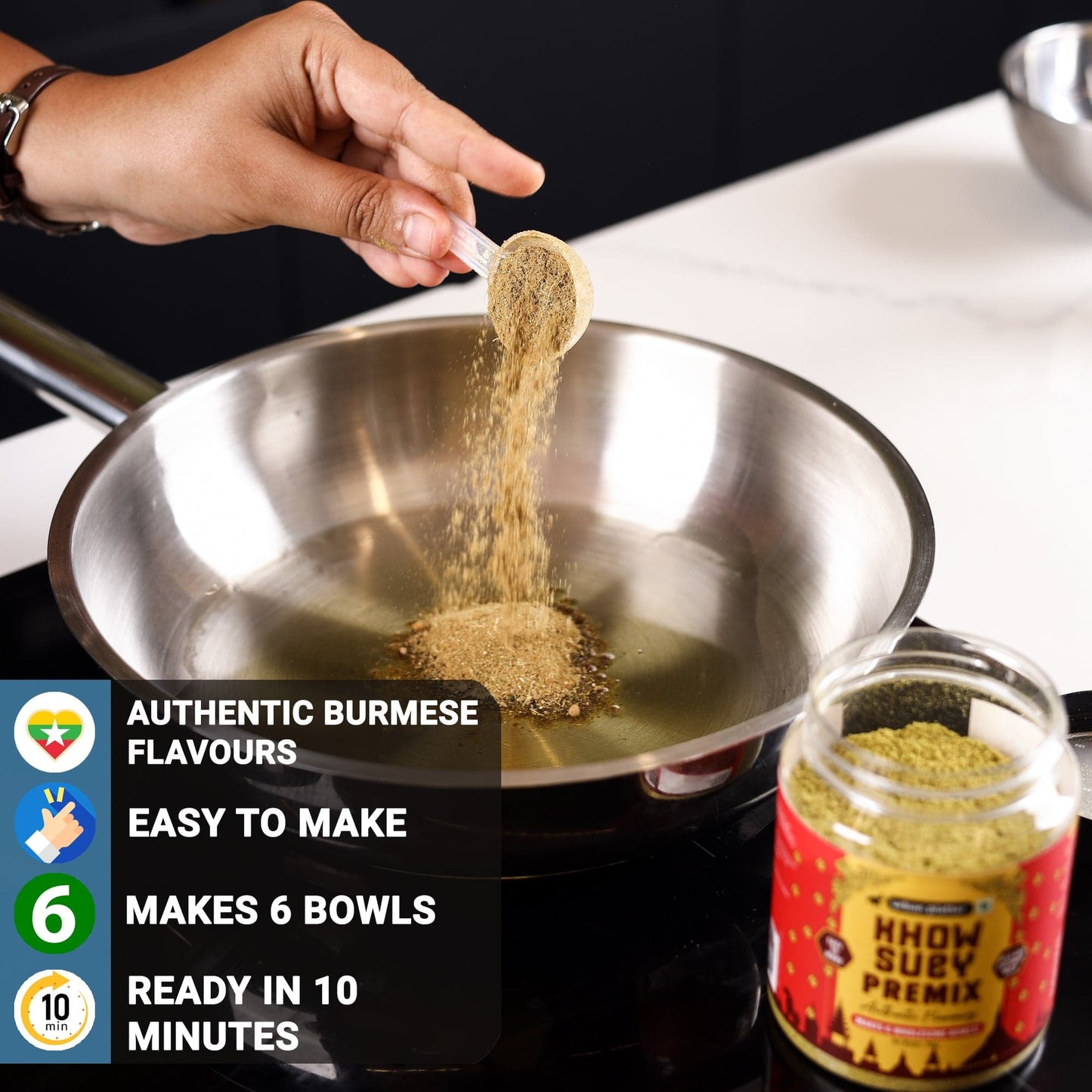 Urban Platter Khow Suey Premix, 120g (Easy to Make | Authentic Burmese Flavours | Khow Suey Curry| Makes 6 Wholesome Bowls)