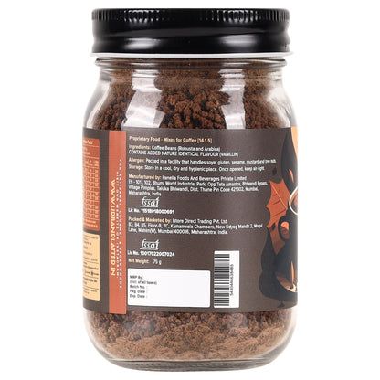 Urban Platter Instant Royal Vanilla Coffee Powder, 75g (Flavoured Instant Coffee | Blend of Robusta and Arabica Beans | Makes 25 Cups