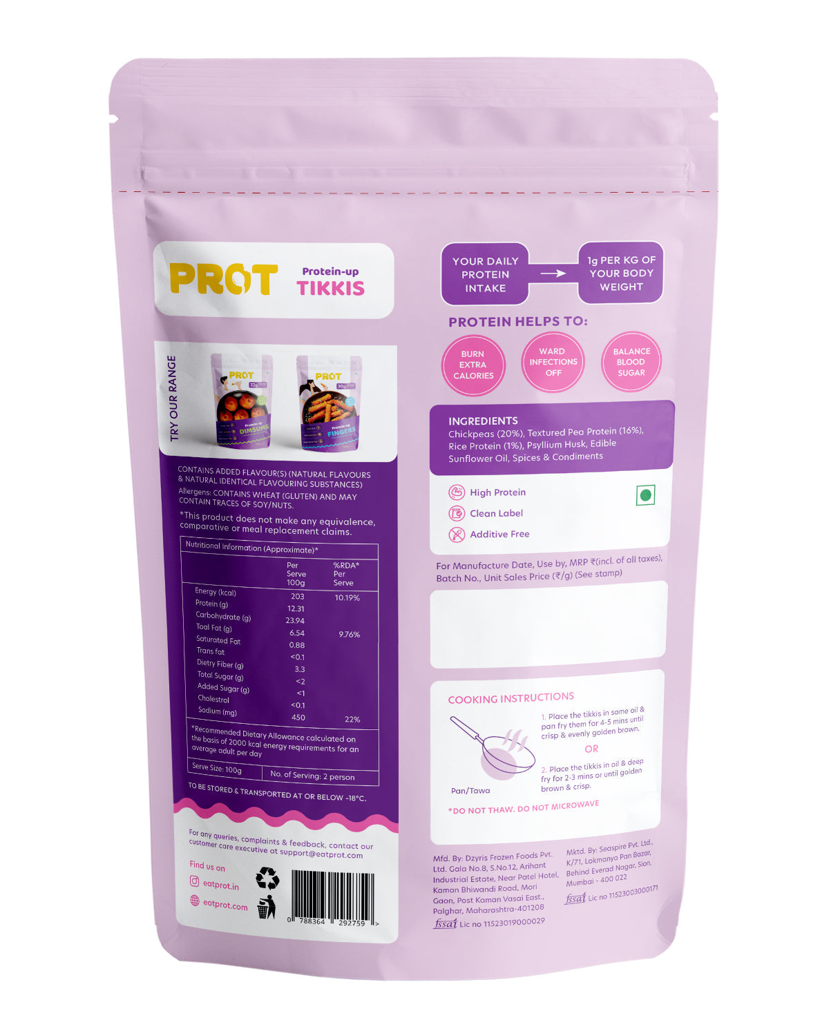 30g Protein Veg Tikki - Pack of 3