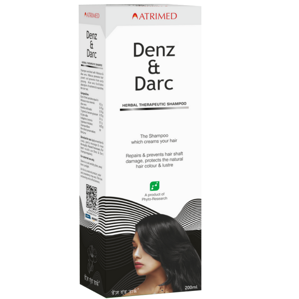 Atrimed Denz & Darc Herbal Therapeutic Shampoo | Pack of 1 | 200ml