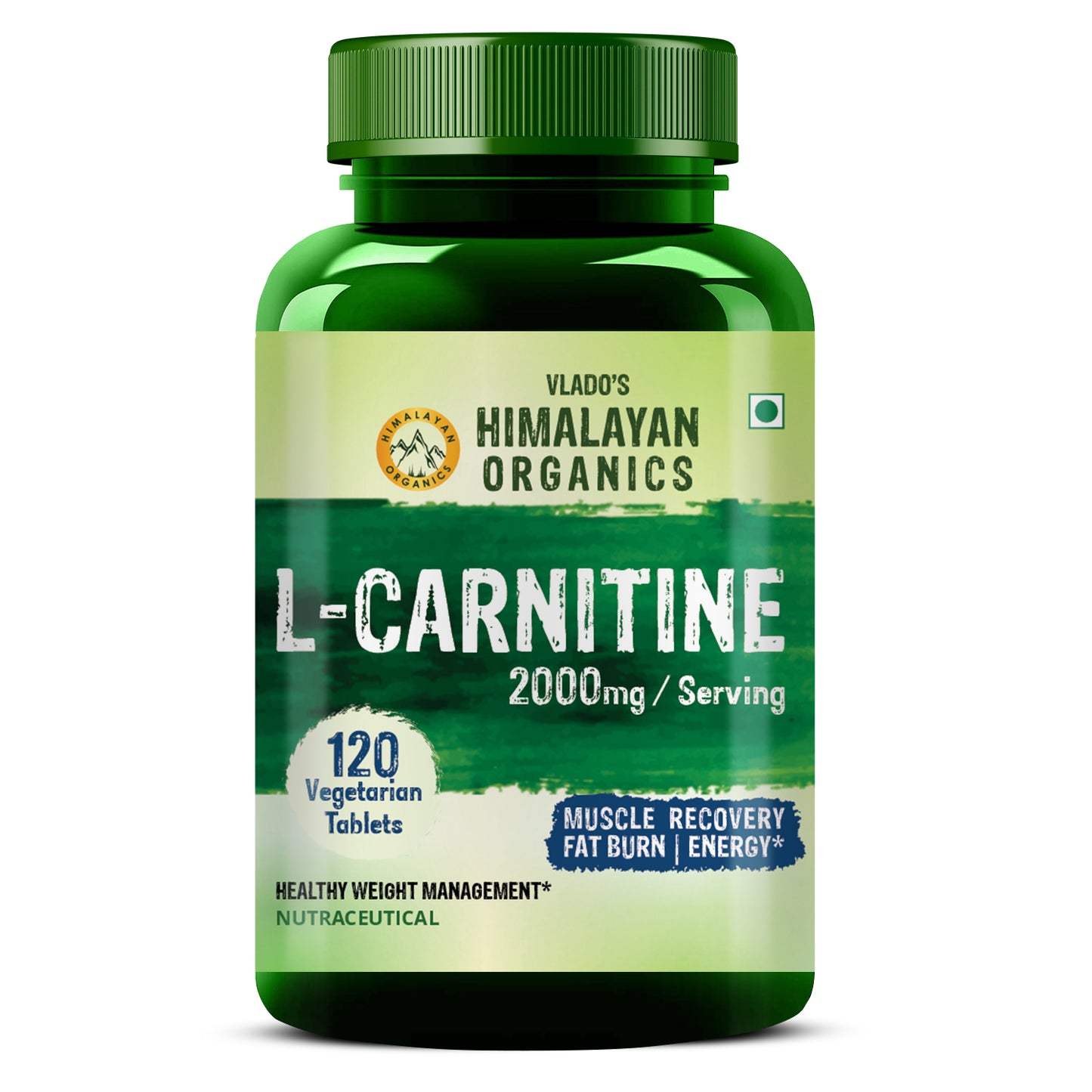 Vlado's Himalayan Organics L Carnitine 2000mg/Serve | 120 Veg Tablets