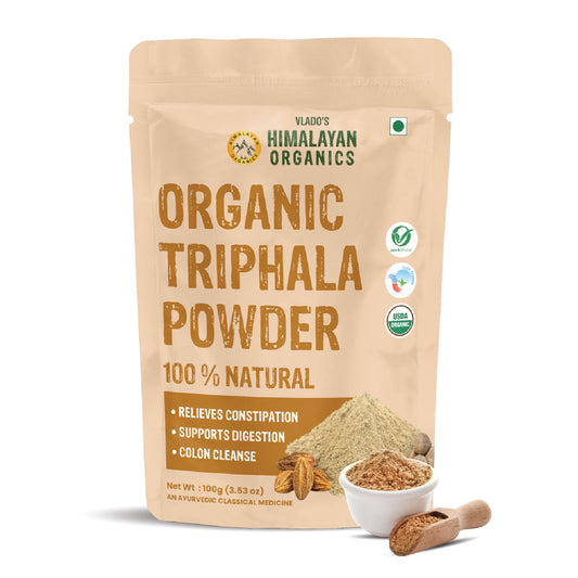 Vlado’s Himalayan Organics Triphala Powder | Ayurvedic Blend of 3 Fruits | 100g