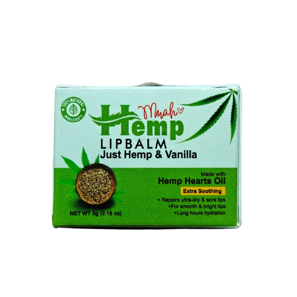 INDUS HEMP LIP BALM | JUST HEMP & VANILLA| SPF 15 | HEAVY DUTY MOISTURIZER