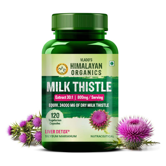 Vlado's Himalayan Organics Milk Thistle Extract Silymarin 800mg/Serve - 120 Veg Capsules