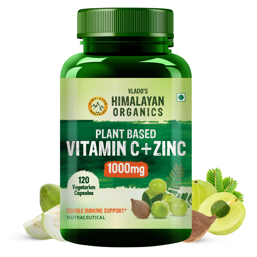 Vlado's Himalayan Organics Plant Based Vitamin C with Zinc - 120 Veg Capsules