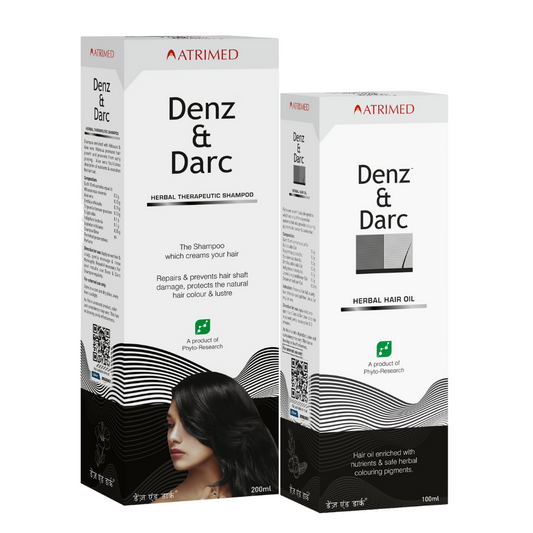 Atrimed Denz & Darc Shampoo and Hair Oil combo (Pack of 2)