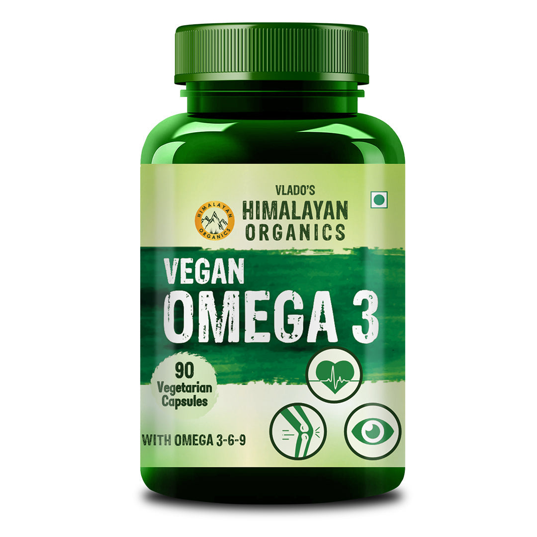 Vlado's Himalayan Organics Omega 3 6 9 Vegan Natural Nutrition Supplement - 90 Capsules