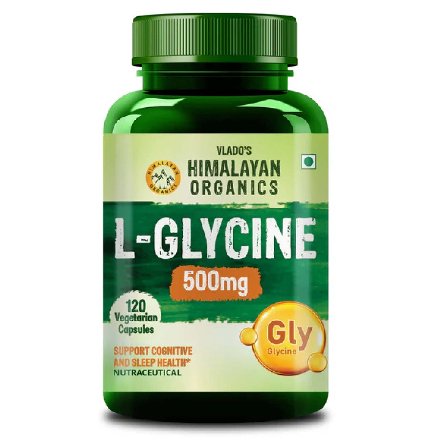 Vlado’s Himalayan Organics L-Glycine 500mg Supplement | 120 Veg Capsules