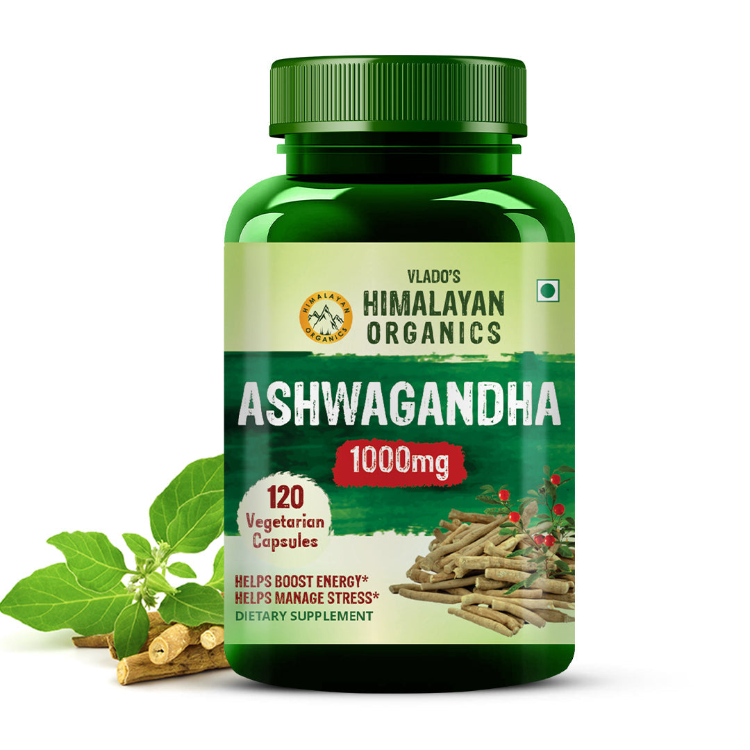 Vlado's Himalayan Organics Ashwagandha 1000mg/Serve - 120 Capsules