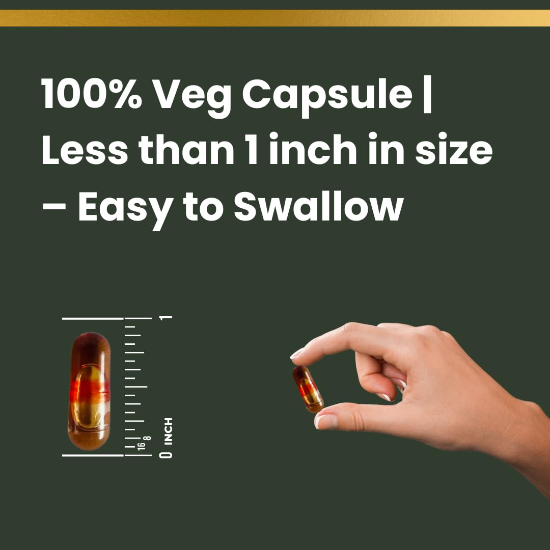 Voll Sante Moringa Oil Capsule—1000 mg Per Serving | HPMC Plant-Based Veg Capsules | Ayurvedic | Dietary Supplement | Non-GMO | 30 Capsules