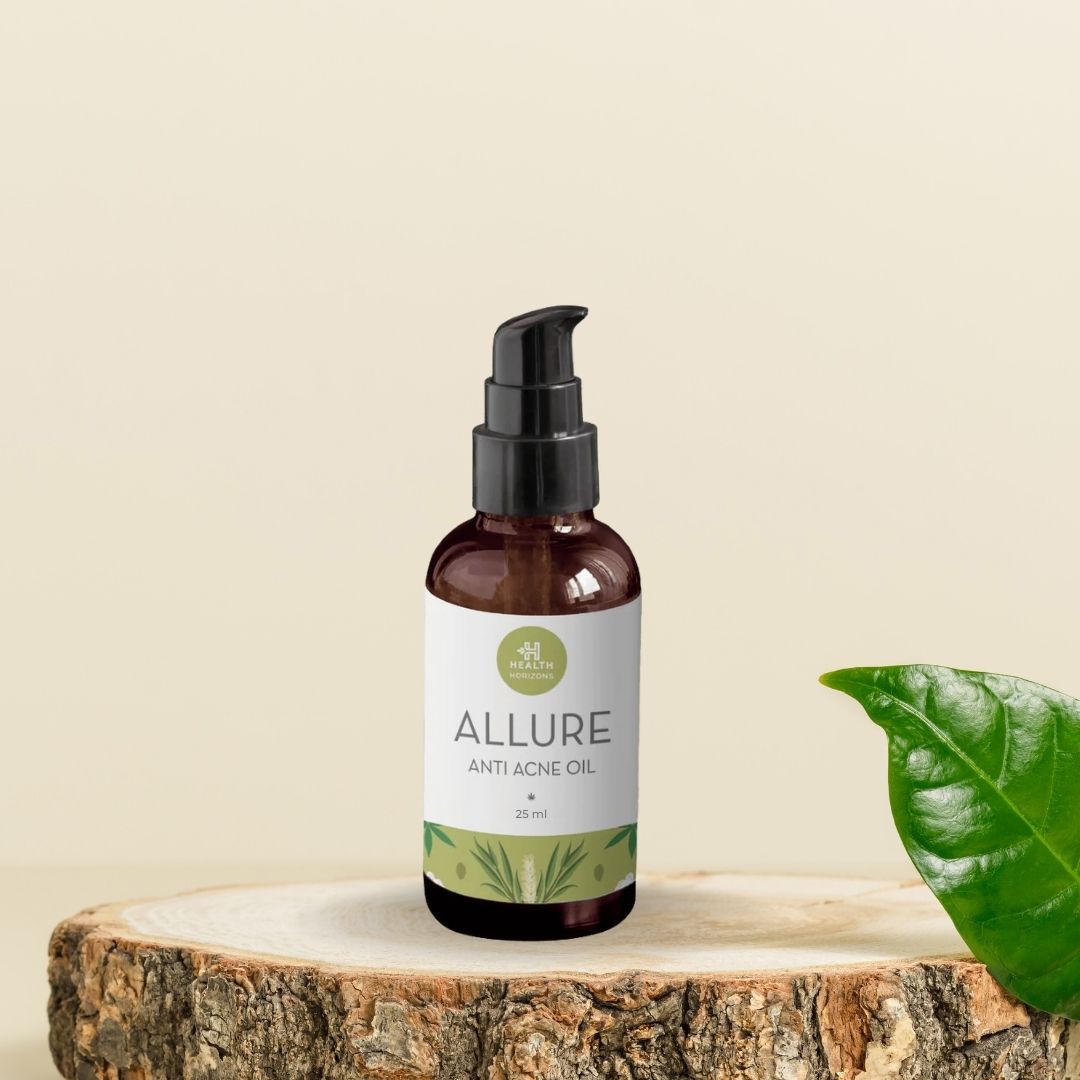 Health Horizon Allure Hemp Oil (1.250 mg) for Skin and Face, Anti-bacterial and Anti-inflammatory