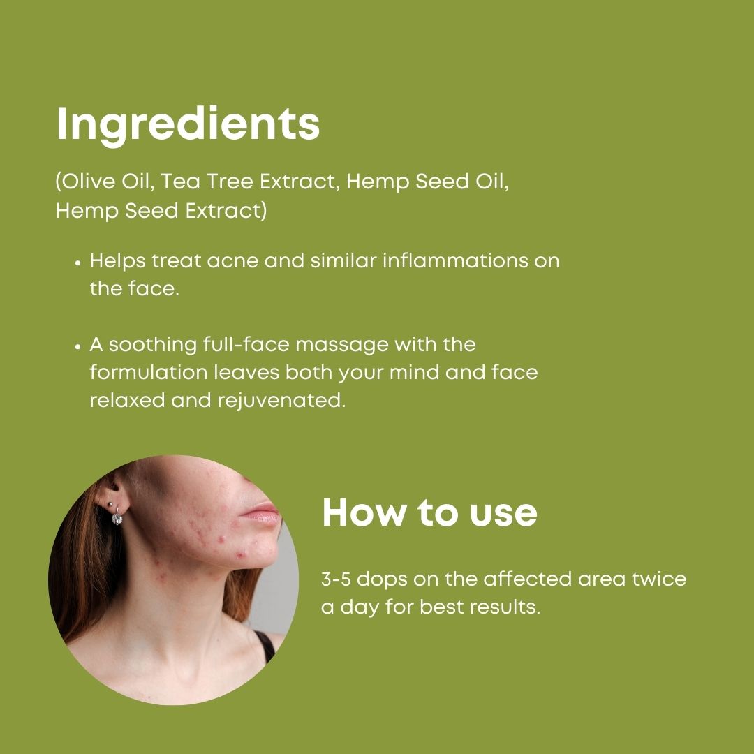 Health Horizon Allure Hemp Oil (1.250 mg) for Skin and Face, Anti-bacterial and Anti-inflammatory