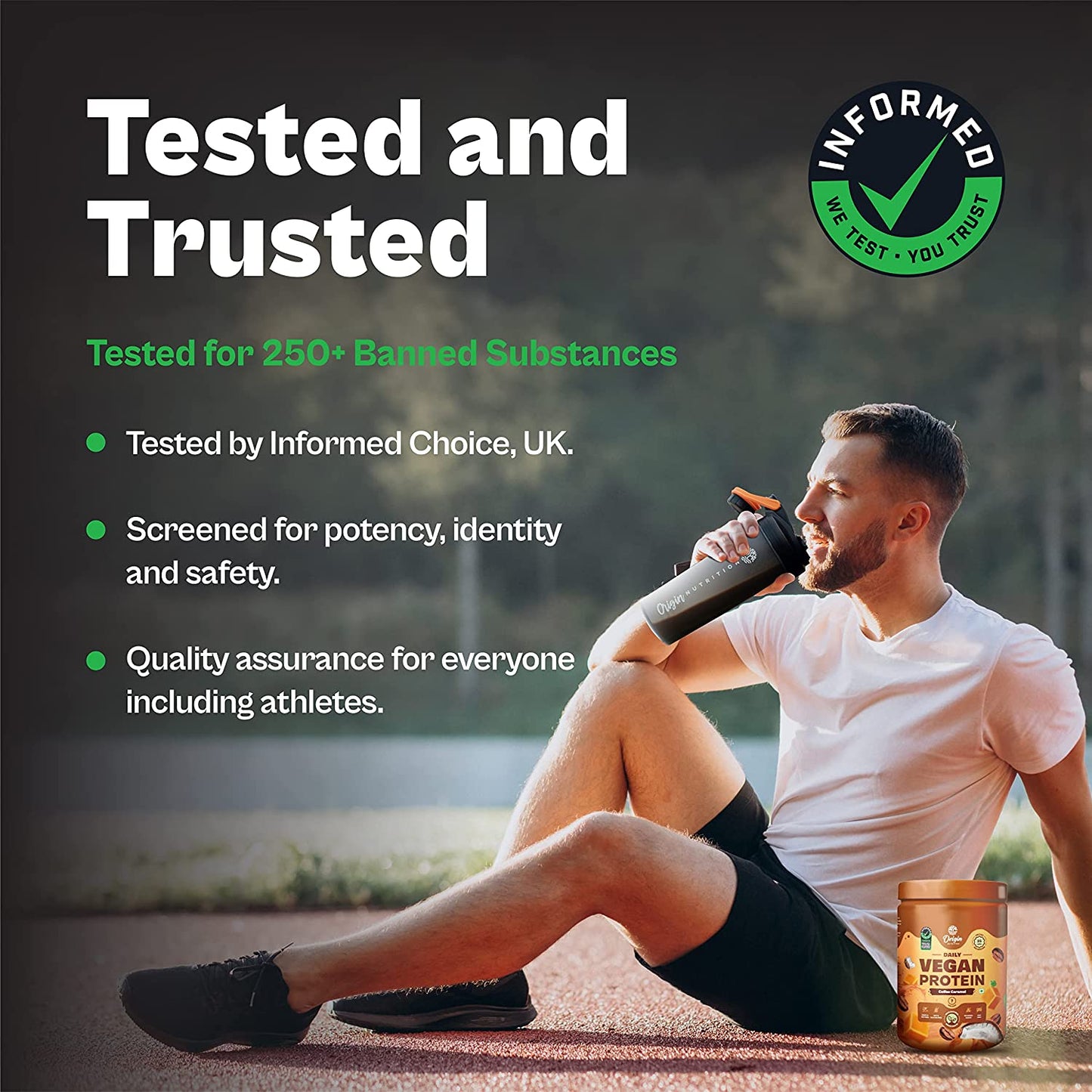 Origin Nutrition senior Care Vegan Plant Protein Powder 400g, Strawberry Flavour with 25g Plant Based Protein