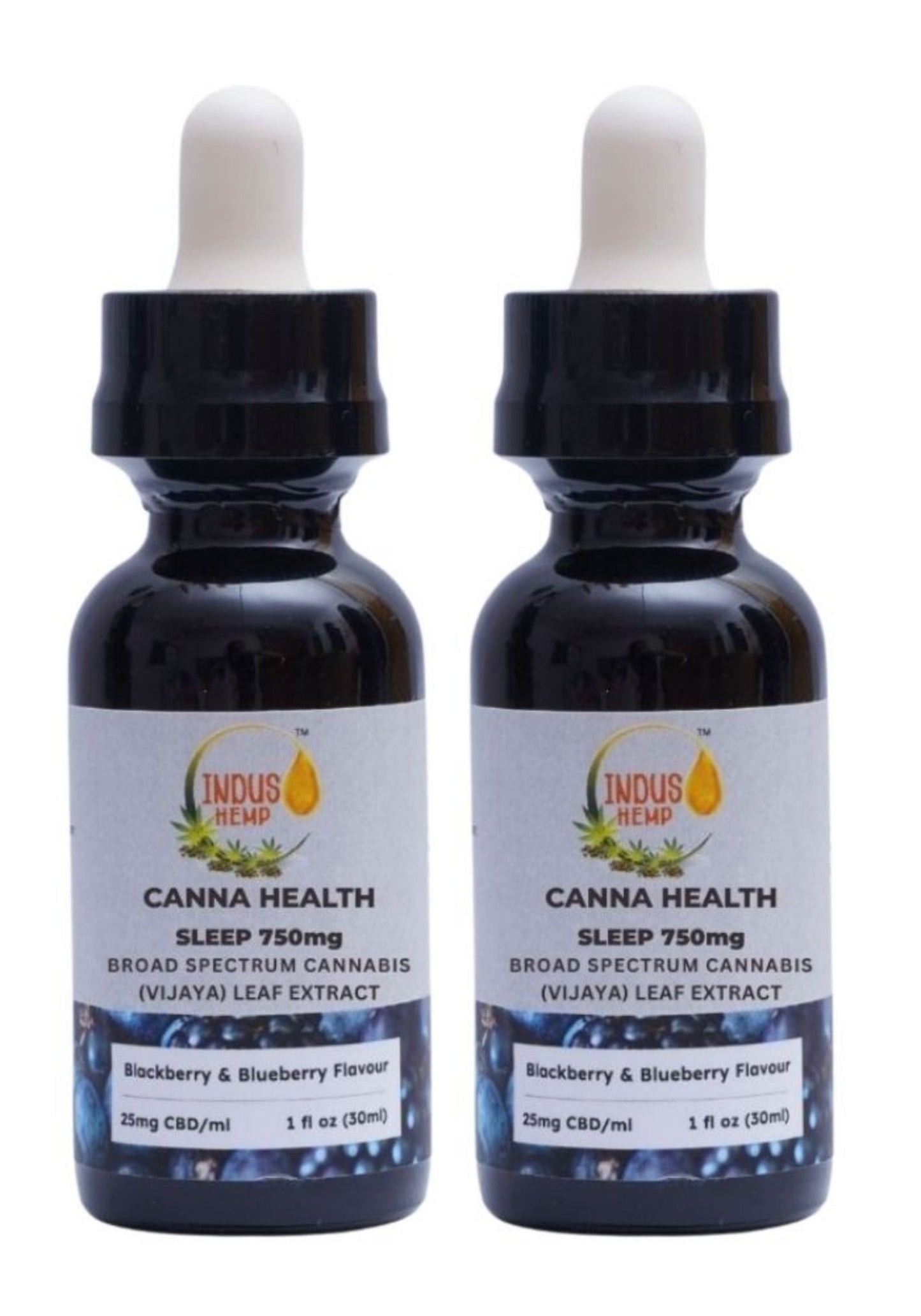 INDUS HEMP CANNA HEALTH CBD SLEEP 750mg | Combo Pack of 2 | Broad Spectrum Cannabis (Vijaya) Leaf Extract