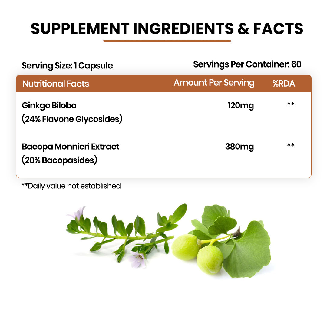 Vlado's Himalayan Organics Ginkgo Biloba 24% Flavone Glycoside 60 Veg Capsules