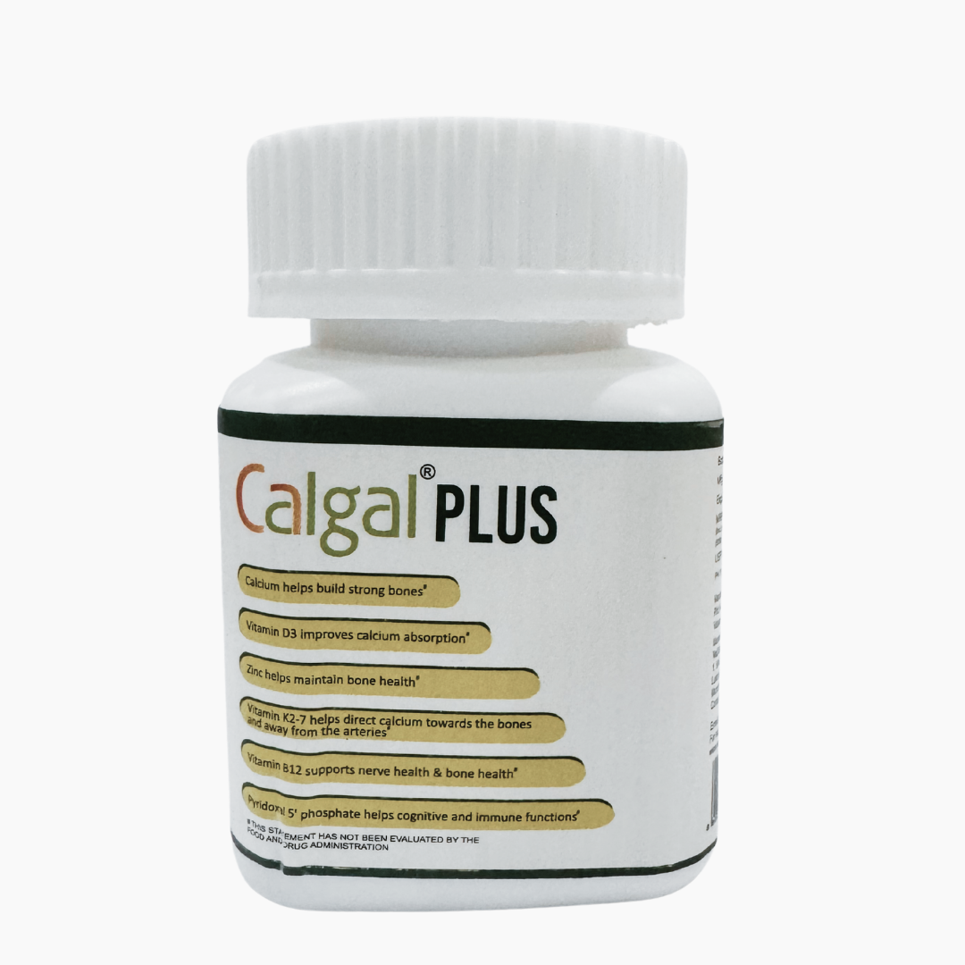 Voll Sante Calgal Plus Tablet | Vegetarian Algal Calcium Supplement | For Bone & Joints Health | Bottle of 30 Tablets