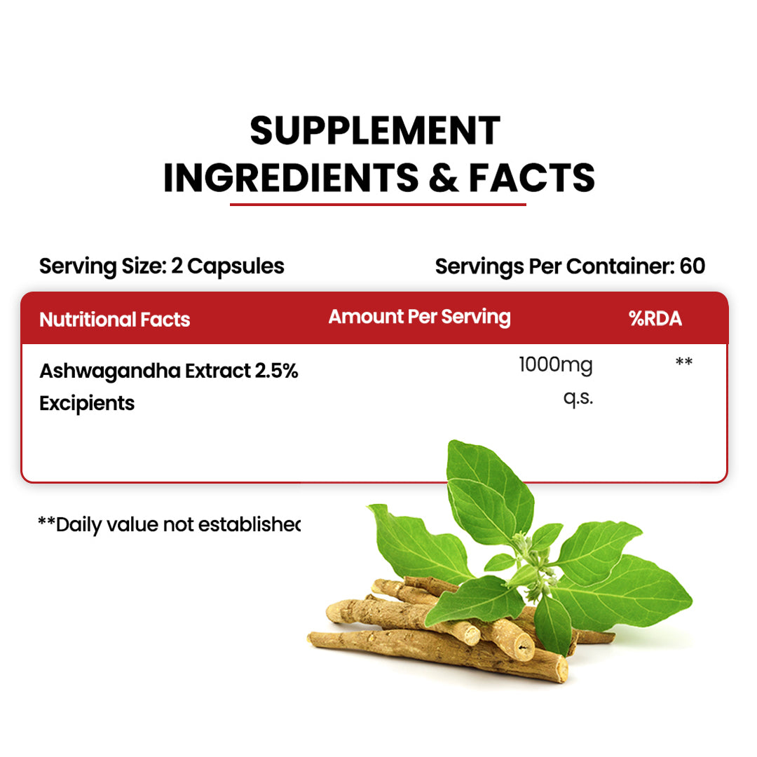Vlado's Himalayan Organics Ashwagandha 1000mg/Serve - 120 Capsules