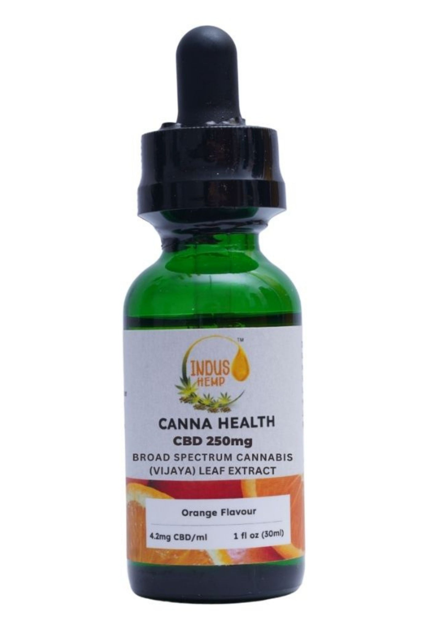 INDUS HEMP CANNA HEALTH CBD 250mg – Orange Flavour 30ml