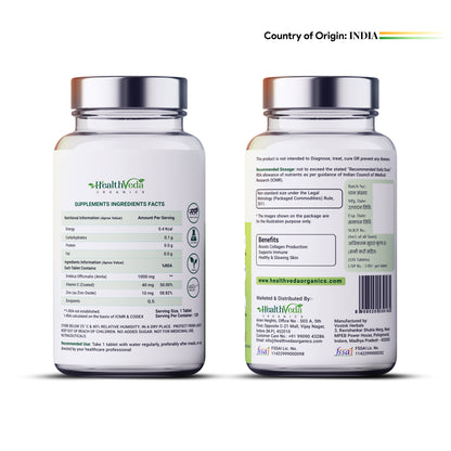 Health Veda Organics Natural Vitamin C 1000 mg I 120 Veg Tablets I Boosts Immunity, Antioxidant & Skin Care | For both Men & Women