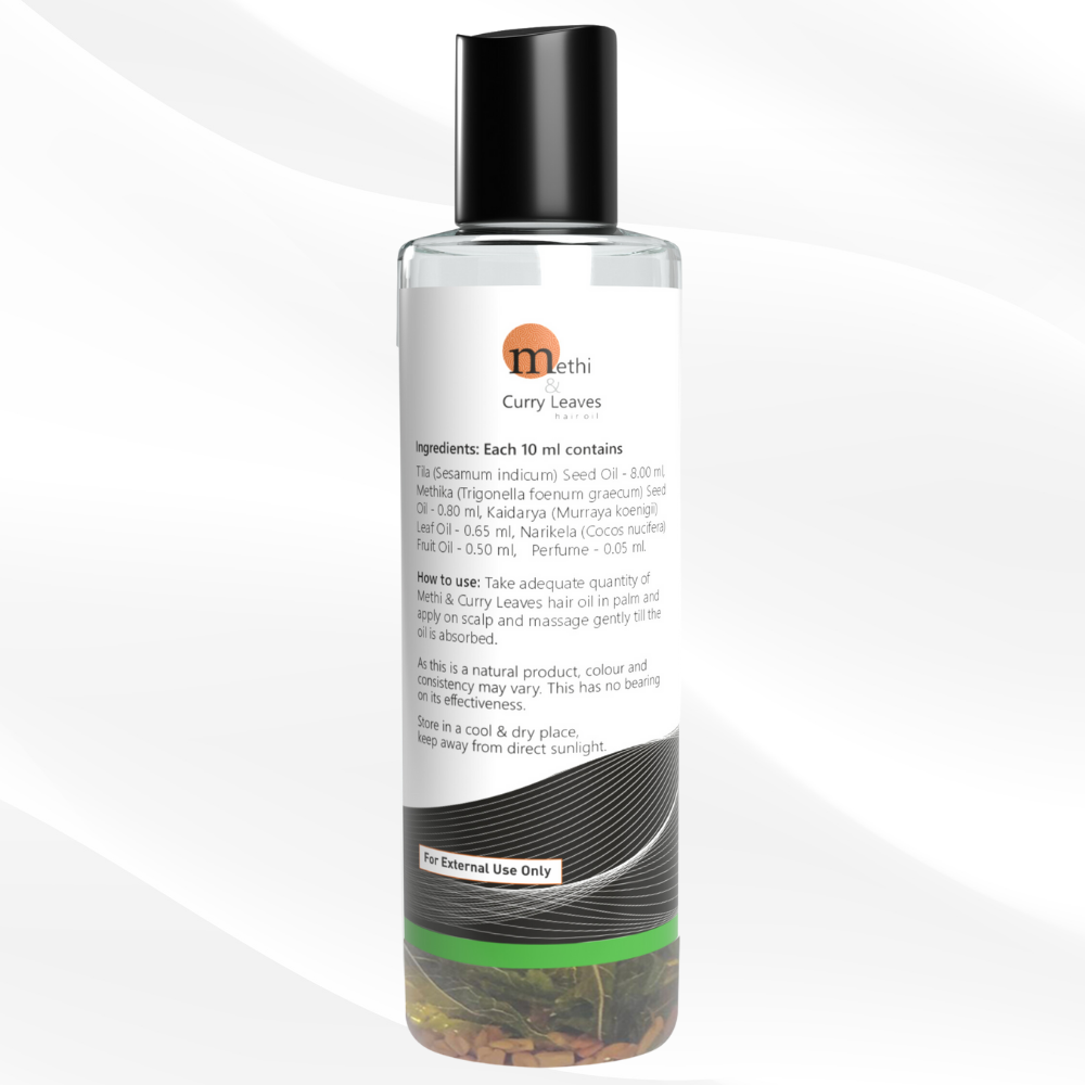 Atrimed Plant Science Methi & Curry Leaves Hair Oil | For Thick & Strong Hair 100ml (Pack of 2)