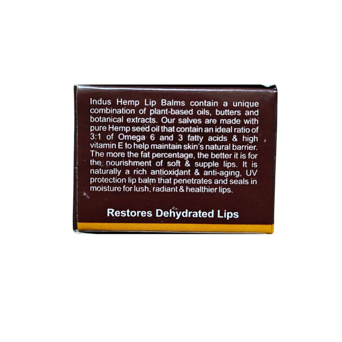 INDUS HEMP LIP BALM | CHOCOLATE | SPF 15 | FOR RESTORES DEHYDRATED LIPS