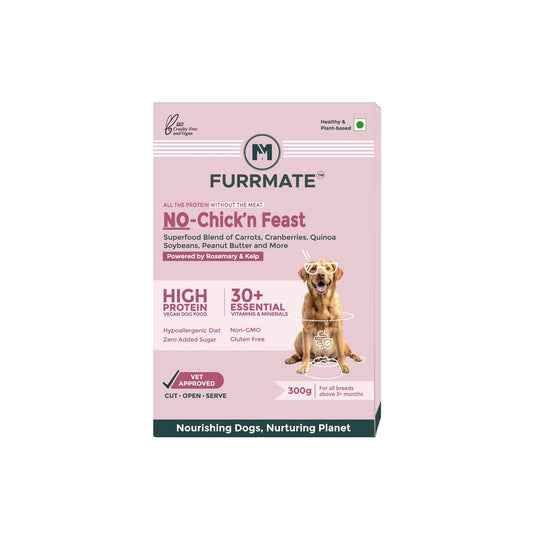 FURRMATE Fresh Wet Dog Food (300g) | 100% Vegetarian & High in Protein | NO-Chick'n Feast