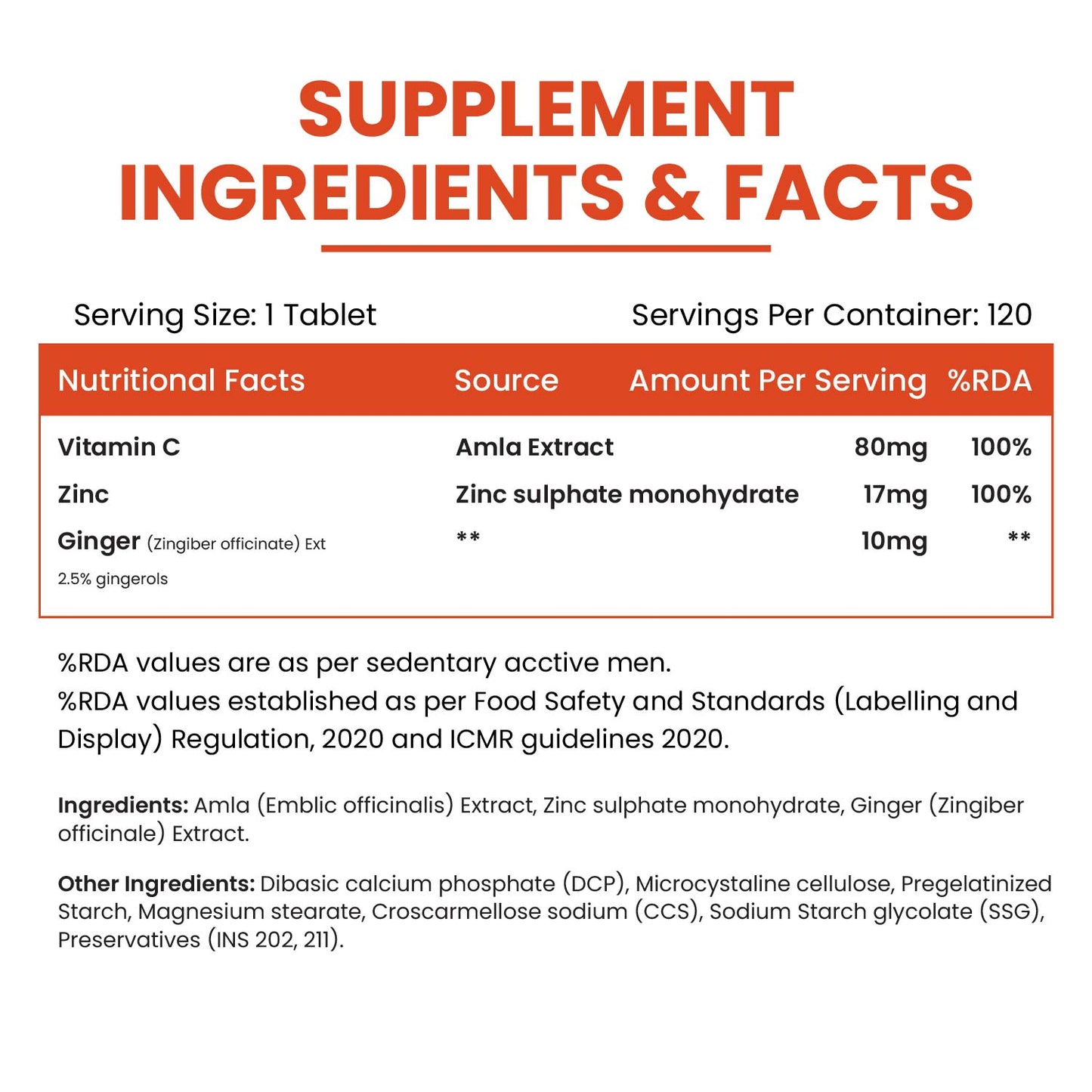 Vlado's Himalayan Organics Vitamin C Supplement with Amla Extract | Plant-Based Formula | 120 Veg Tablets