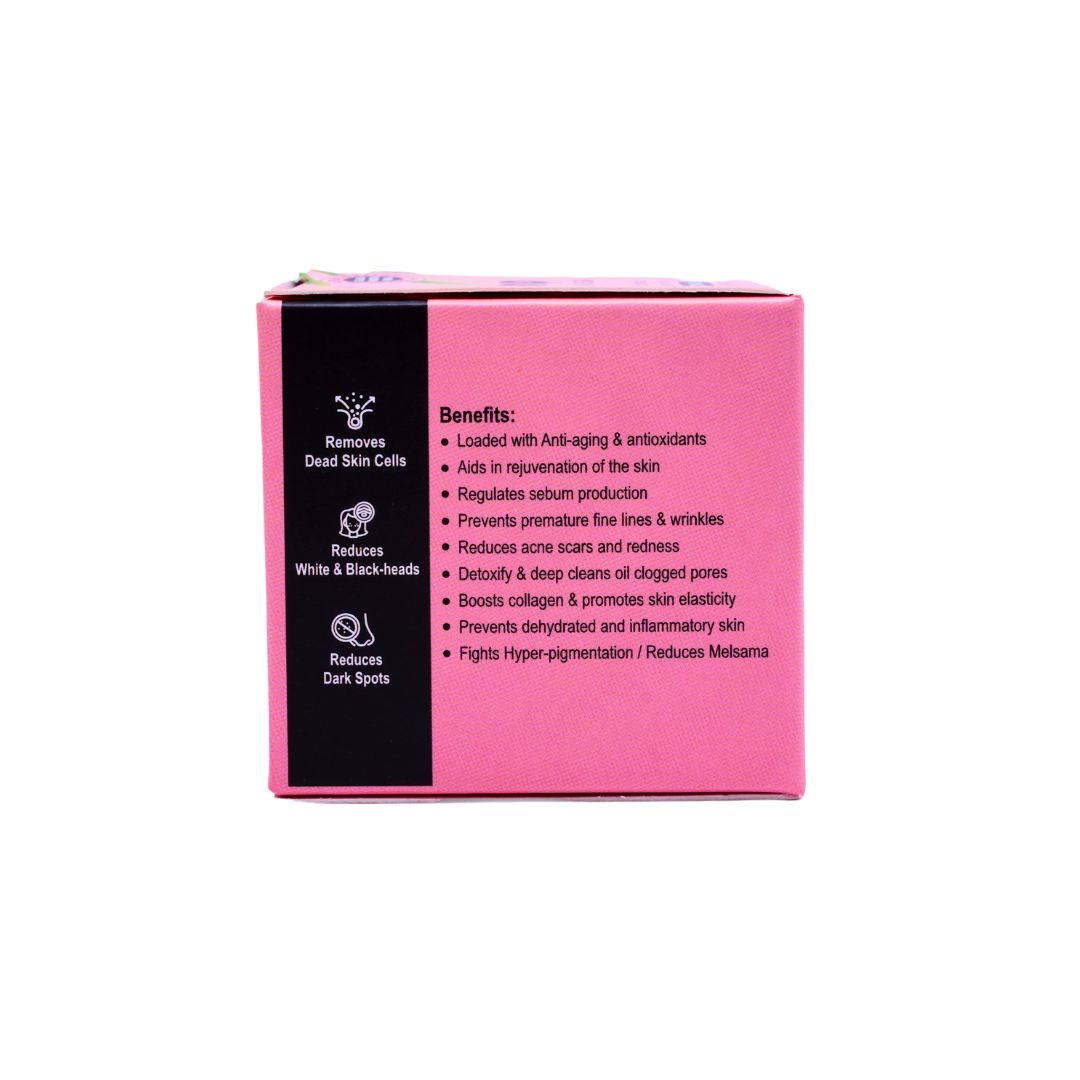 INDUS HEMP GULAB SHAZIRA RUBIA| 4-IN-1 SKIN REFINING EXFOLIATOR MASK / SCRUB/ CLEANSER/TONER | FOR HEALTHY & GLOWING SKIN