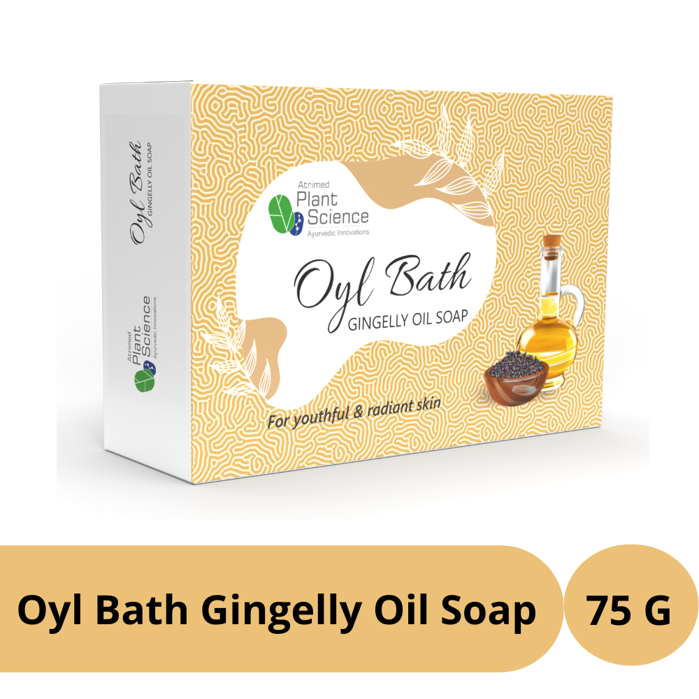 Atrimed Plant Science Oyl Bath Gingelly Oil Soap | For Youthful & Radiant Skin 75g (Pack of 3)