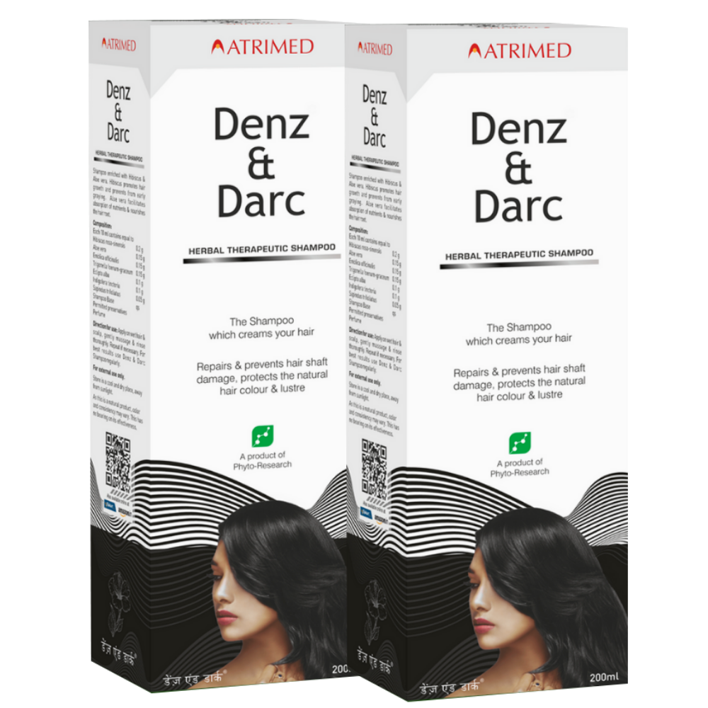 Atrimed Denz & Darc Herbal Therapeutic Shampoo | Pack of 2 | 200ml Each