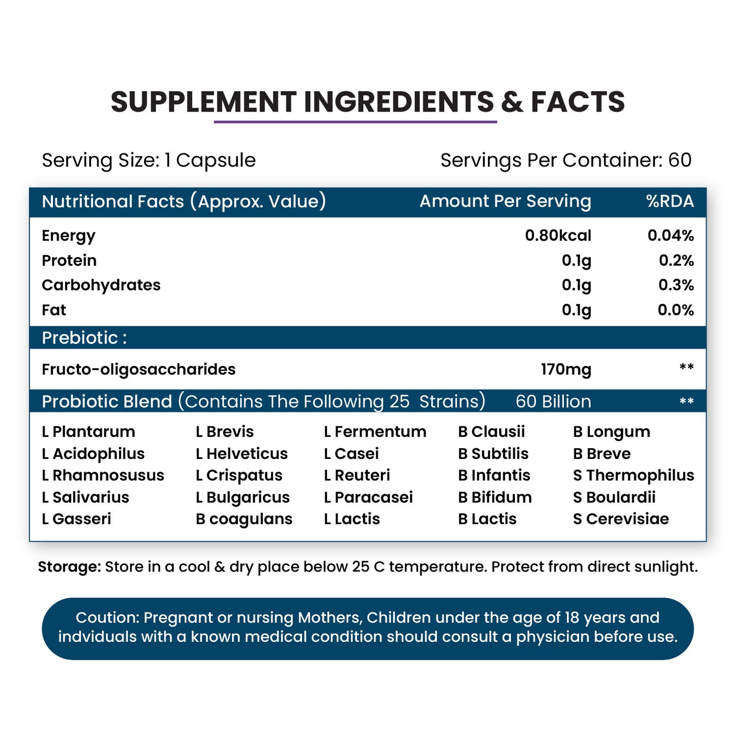Vlado’s Himalayan Organics Probiotics Supplement 60 Billion CFU with 170mg Prebiotics & 24 Strains | Plant-Based Formula | 60 Veg Capsules