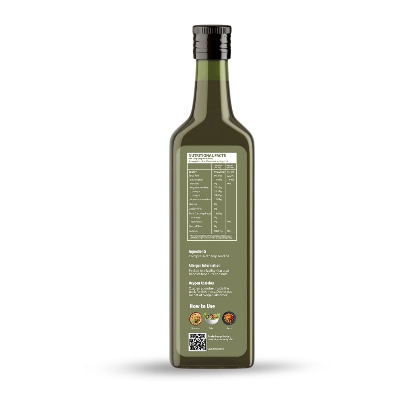 Health Horizons Hemp Cold Pressed Virgin Seed Oil (250ml)