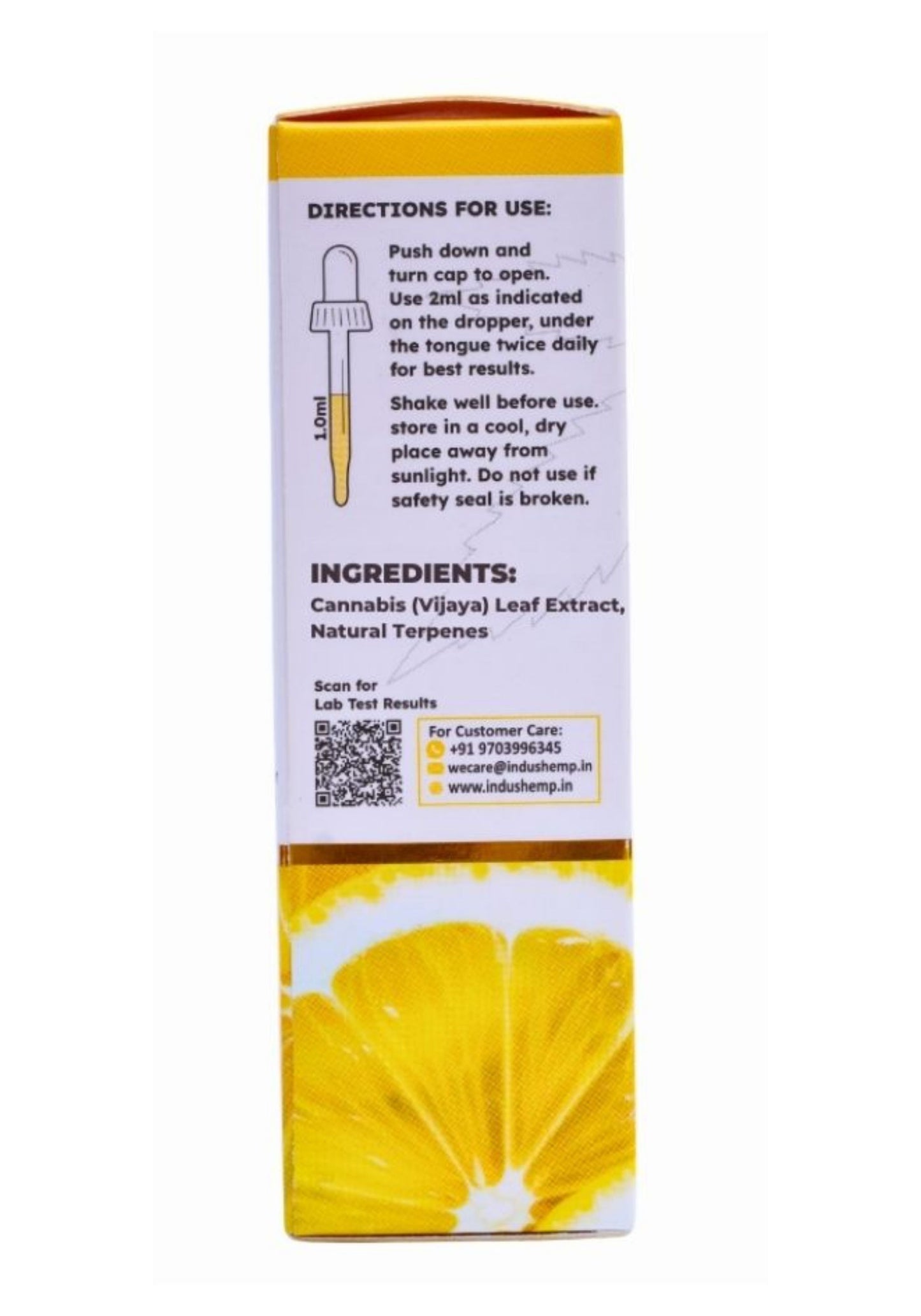 INDUS HEMP CANNA HEALTH CBD 250mg – Lemon Flavour 30ml