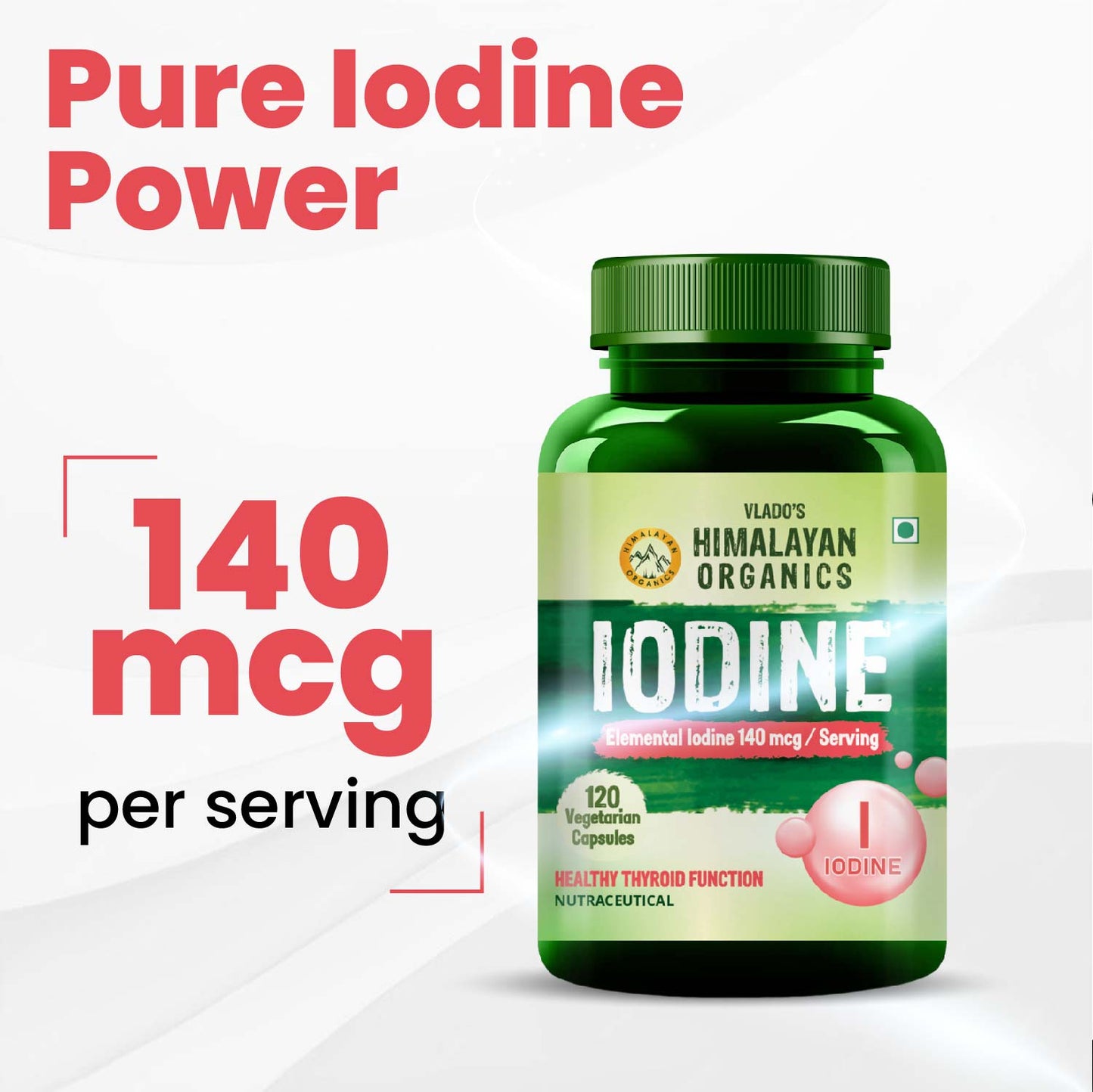 Vlado’s Himalayan Organics Iodine Supplement - 120 Veg Capsules