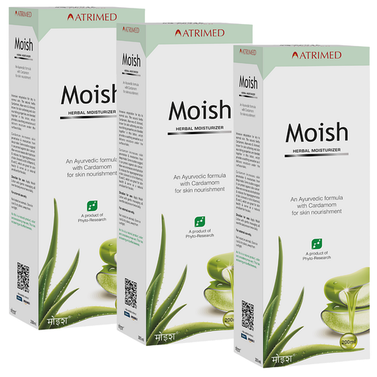 Atrimed Moish Herbal Moisturizer | Pack of 3 | 200ml Each