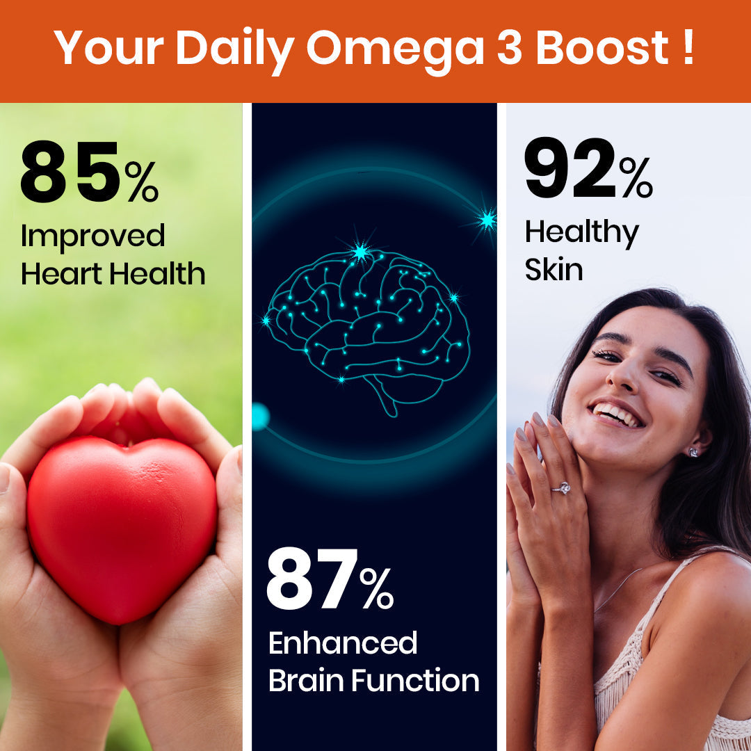 Vlado's Himalayan Organics Vegan Omega 3 – 1120 MG | 3X Strength | With Veg DHA & Algal Oil | Plant-Based Omega 3 | No Fish Oil | 60 Veg Capsules for Men & Women