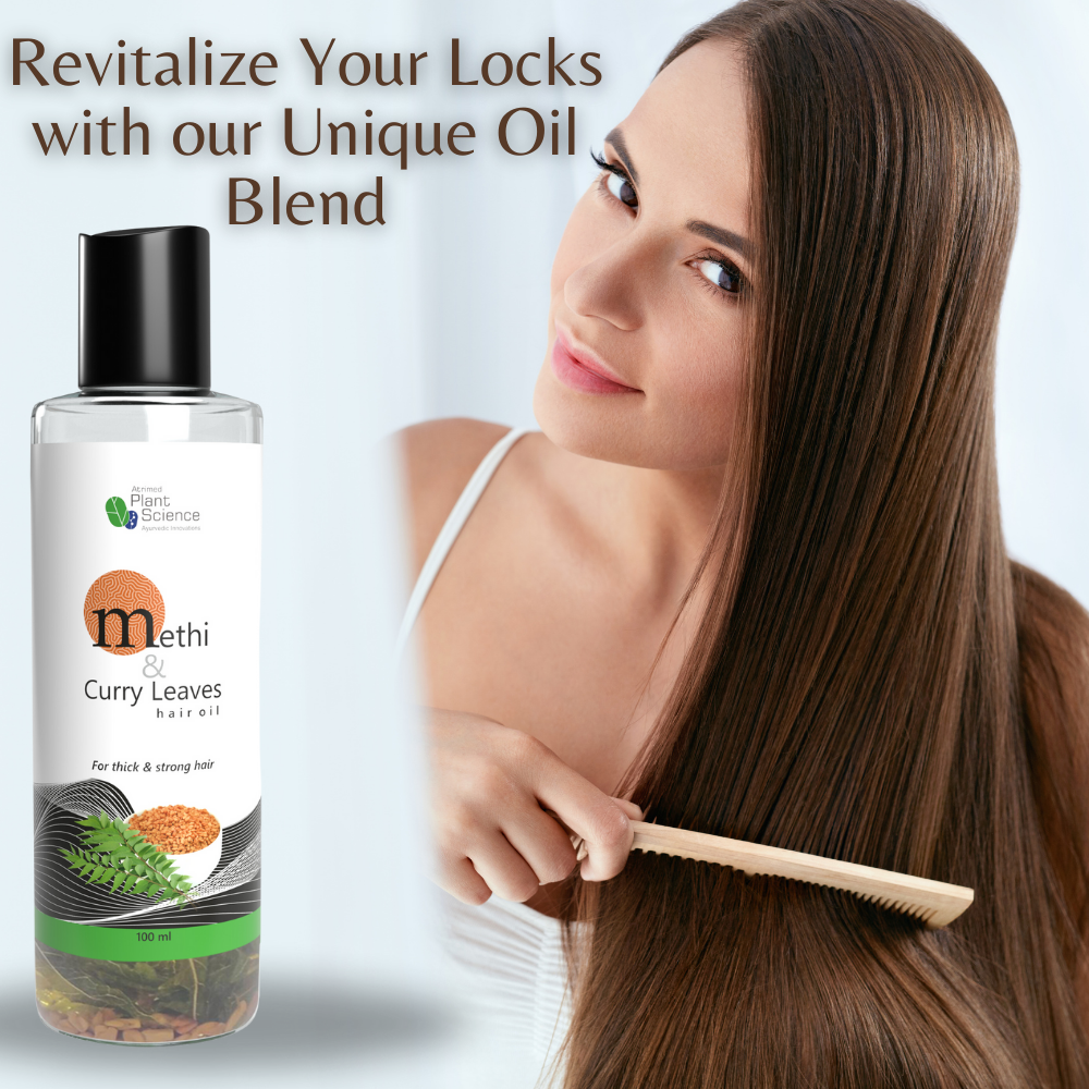 Atrimed Plant Science Methi & Curry Leaves Hair Oil | For Thick & Strong Hair 100ml (Pack of 2)