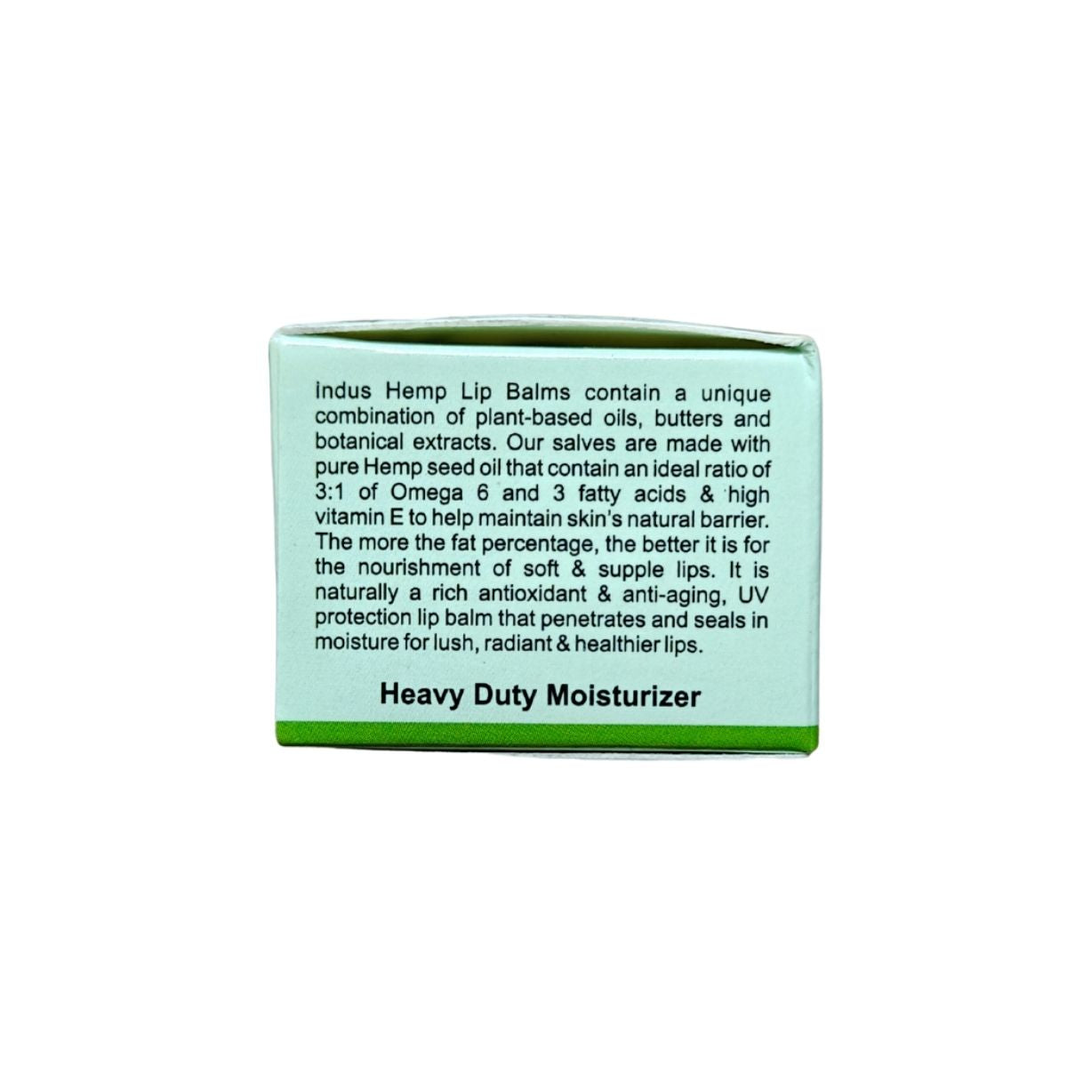 INDUS HEMP LIP BALM | JUST HEMP & VANILLA| SPF 15 | HEAVY DUTY MOISTURIZER