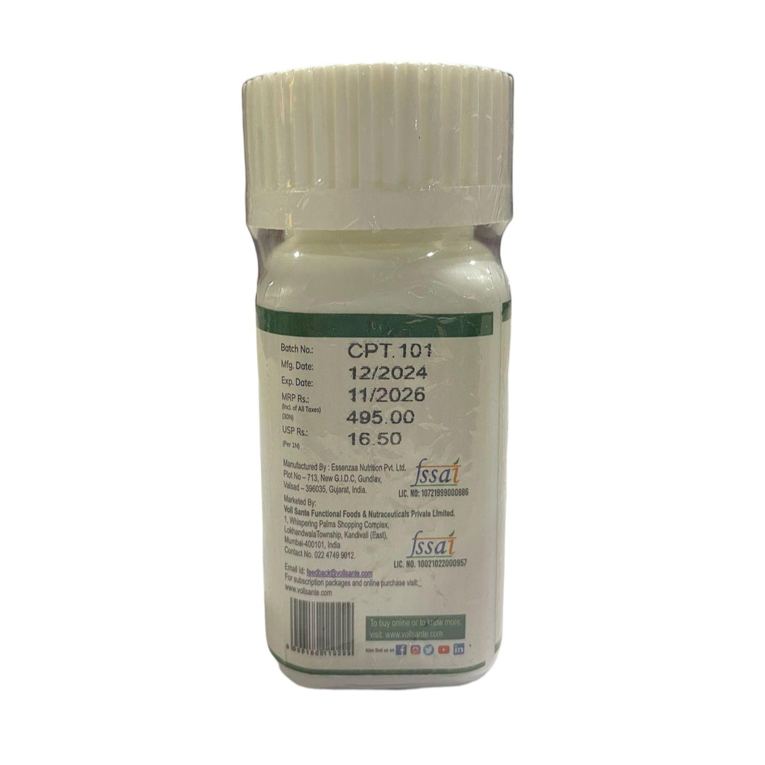 Voll Sante Calgal Plus Tablet | Vegetarian Algal Calcium Supplement | For Bone & Joints Health | Bottle of 30 Tablets