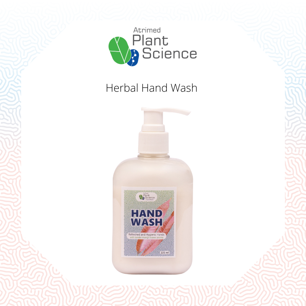 Atrimed Plant Science Hand Wash | Tender Mango Leaves Aroma | Leaves your Hands Feeling Soft & Supple | Contains Aloe Vera, Neem & Turmeric | Removes Dirt, Grime & Bacteria | 225ml