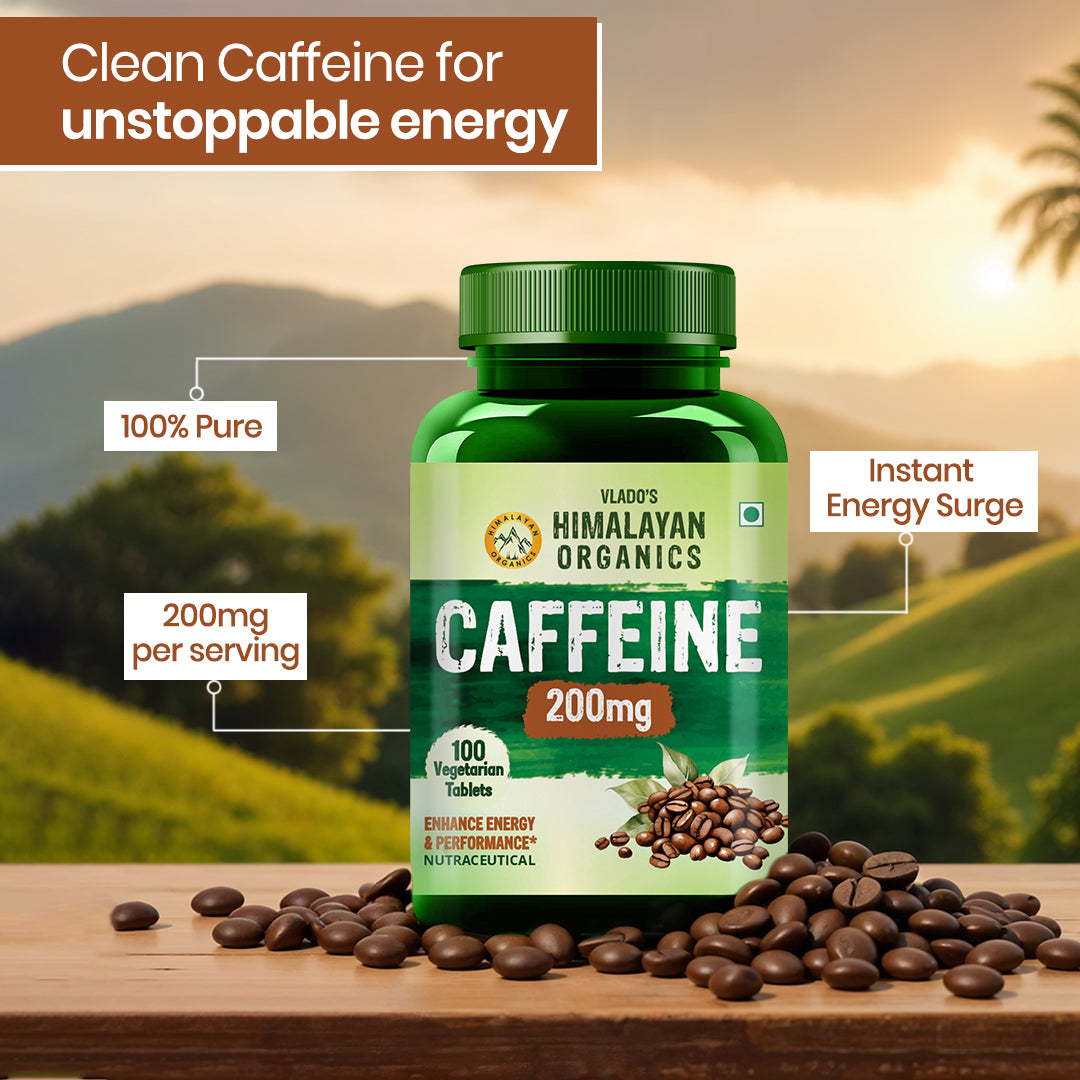 Vlado's Himalayan Organics Caffeine 200mg | 100 Veg Tablets