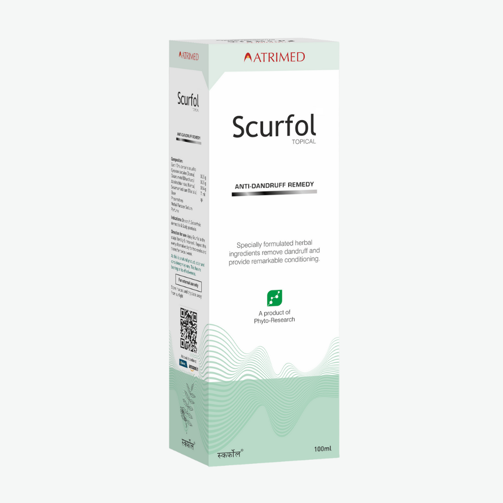 Atrimed Scurfol Anti-Dandruff Shampoo | Pack of 1 | 100ml