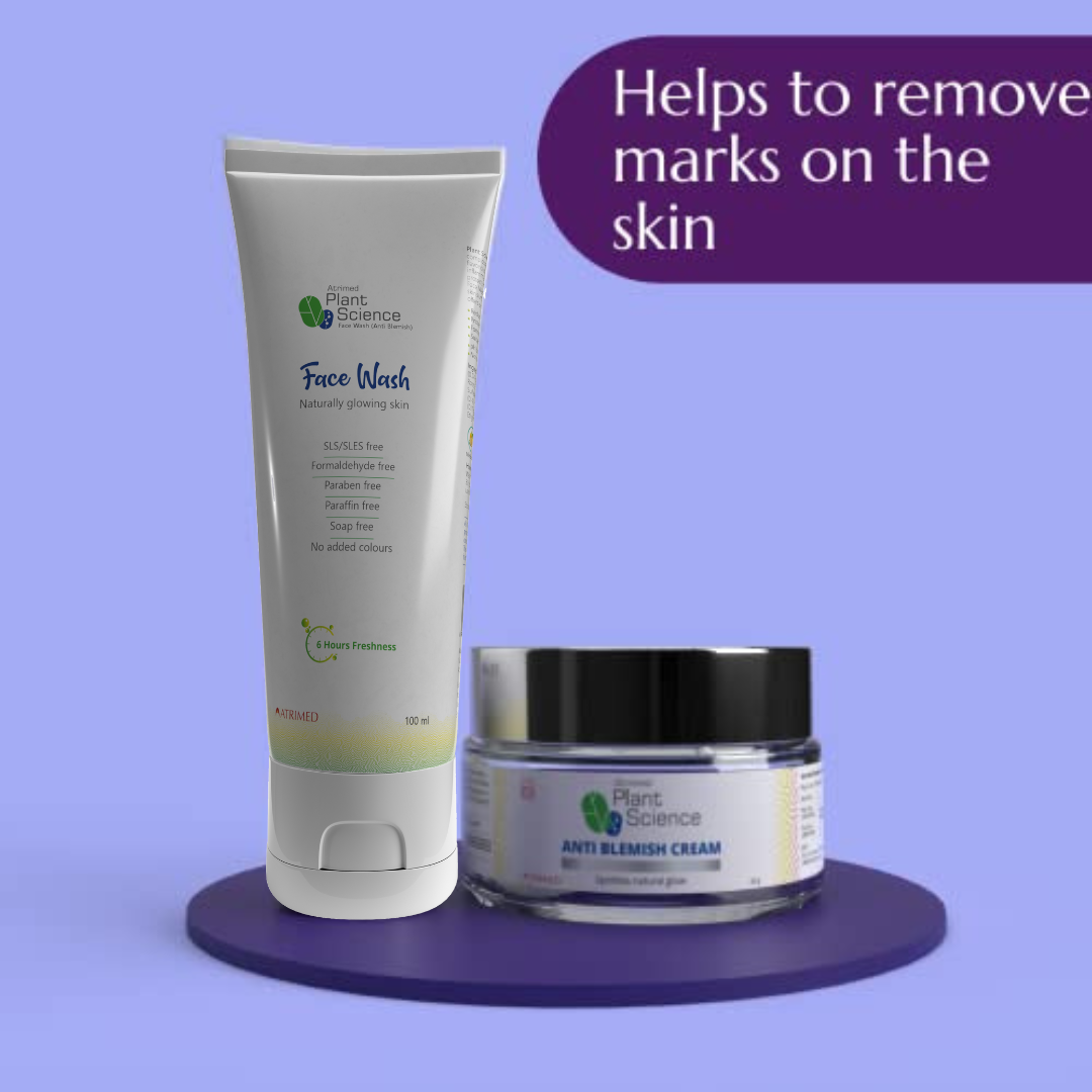 Atrimed Plant Science Anti Blemish Cream 50g and Anti Blemish Face Wash 100ml Combo
