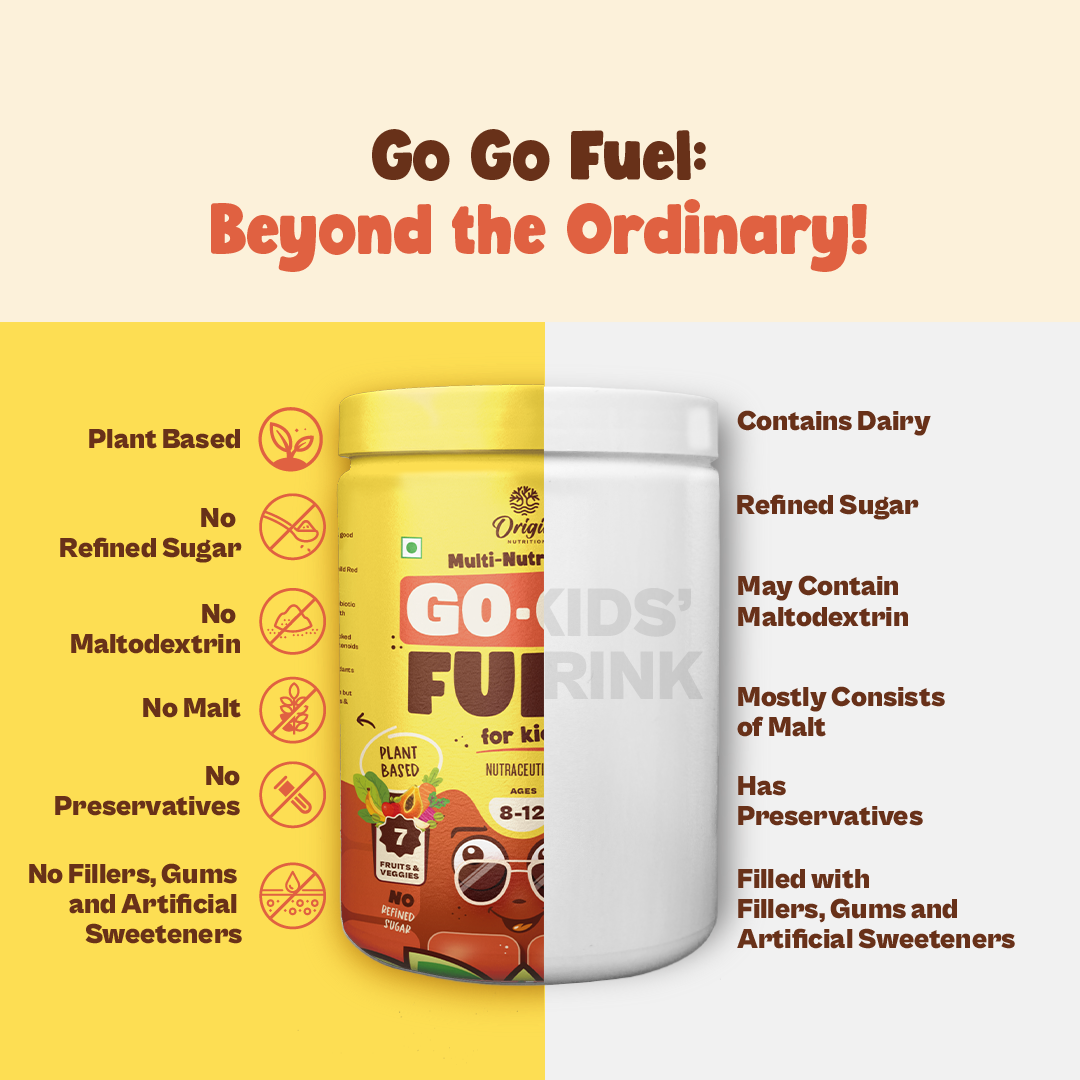 Origin Nutrition Vegan Multi Nutritional, Chocolate drink for kids with 10gm Plant-Based Protein, 7 fruits and vegetables, 18 minerals and vitamins. Gluten Free, Soy Free, Dairy Free, No Added Sugar, Soy Free, Non - GMO, ages 8-12, 400g