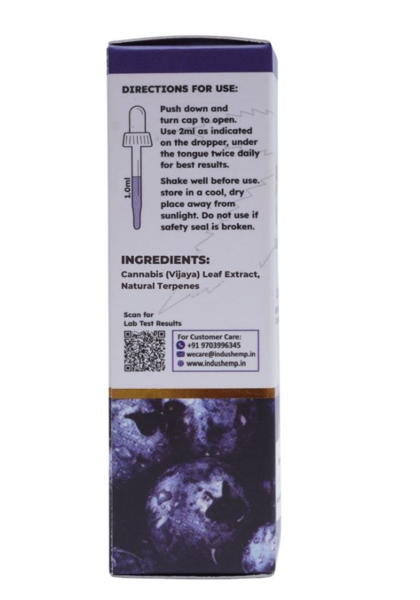 INDUS HEMP CANNA HEALTH CBD 250MG - BLUEBERRY FLAVOUR