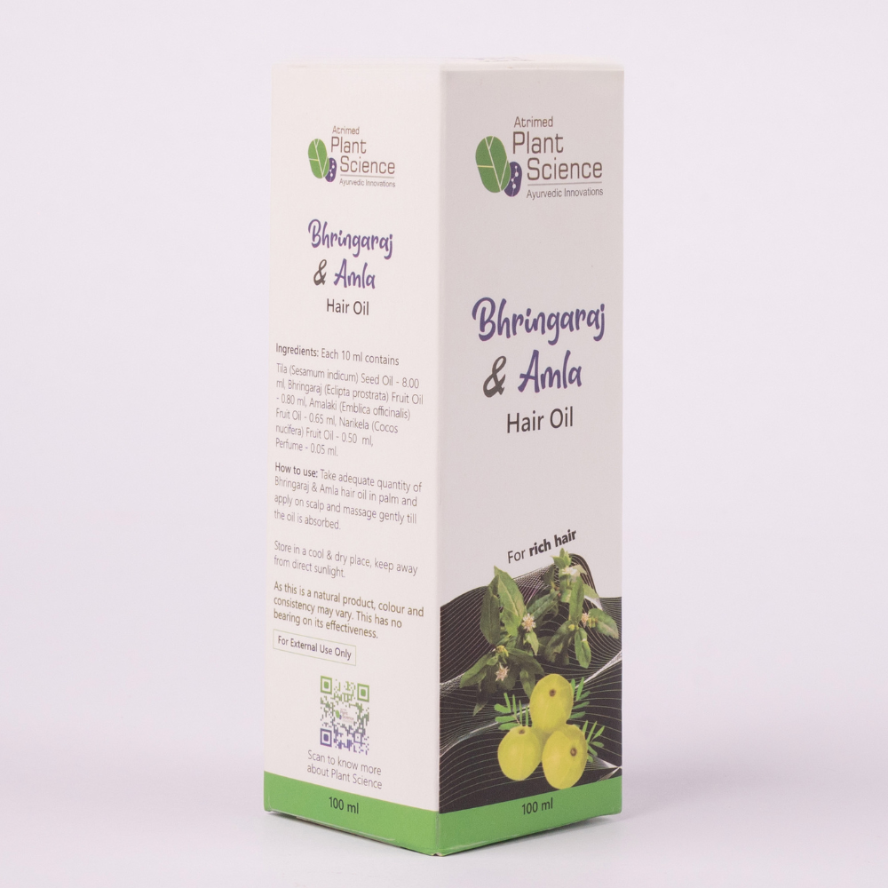 Atrimed Plant Science Bringaraj & Amla Hair Oil | For Rich Hair |100ml