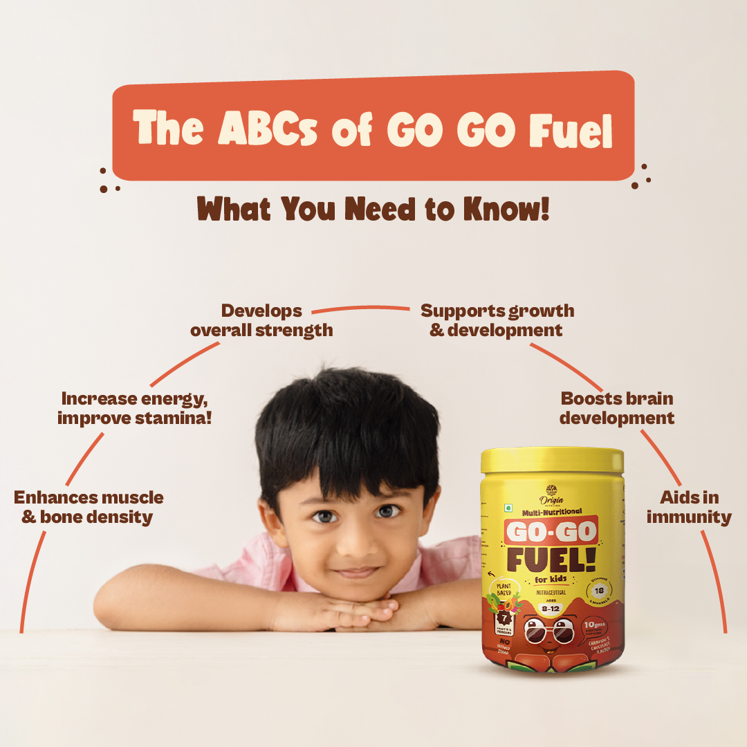 Origin Nutrition Vegan Multi Nutritional, Chocolate drink for kids with 10gm Plant-Based Protein, 7 fruits and vegetables, 18 minerals and vitamins. Gluten Free, Soy Free, Dairy Free, No Added Sugar, Soy Free, Non - GMO, ages 8-12, 400g