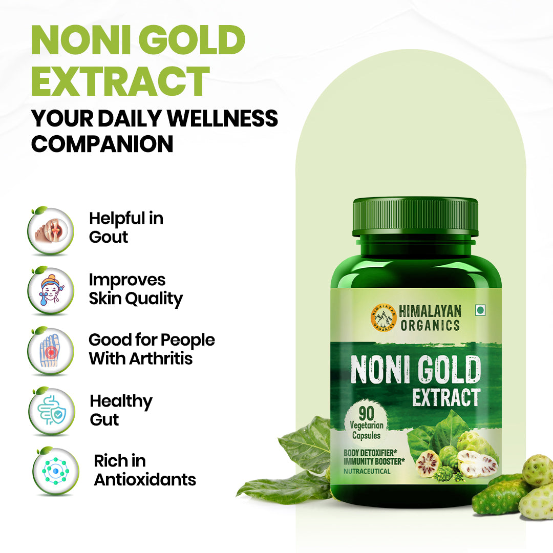 Vlado's Himalayan Organics Noni Gold Extract Body Detoxifier Supplement - 90 Veg Capsules